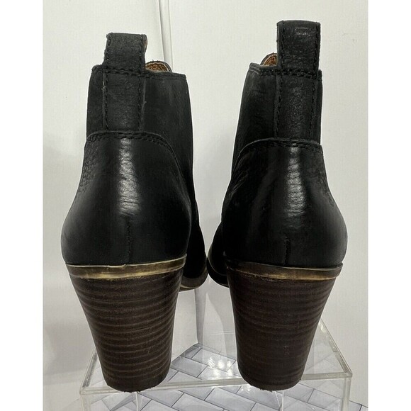 Lucky Brand LK- Ehllen Booties Black Distressed Womens 8M Cowgirl Western Boho - Picture 4 of 10